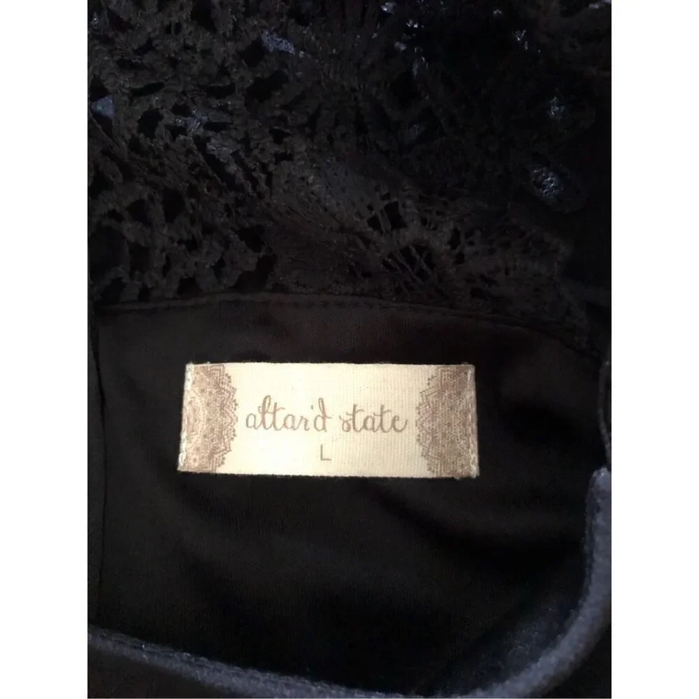 Altar’d State Black Lace Sheath Dress NWT Sleeveless Size L